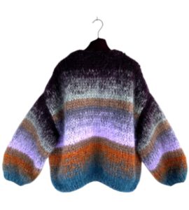 pull mohair dames gestreept tie-dye