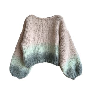 gradient sweater offwhite mint alpaca