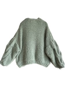 sage groen oversized vest met knoopsluiting