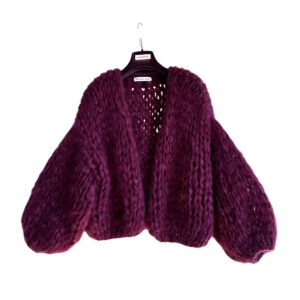 burgundy mohair vest oversized