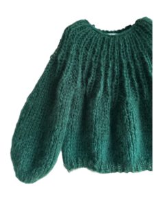 Donkergroene mohair sweater