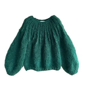 Donkergroene mohair sweater