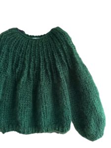 Donkergroene mohair sweater